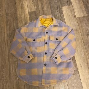Plaid oversized jacket